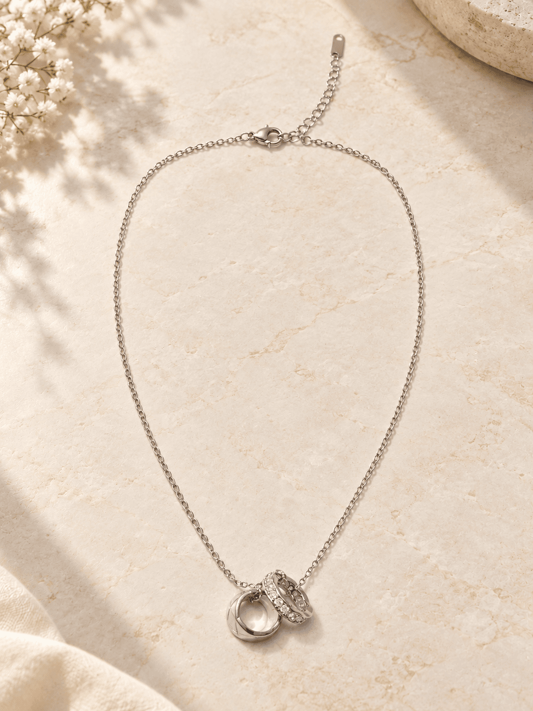 Linked Rings Pendant Necklace — hero