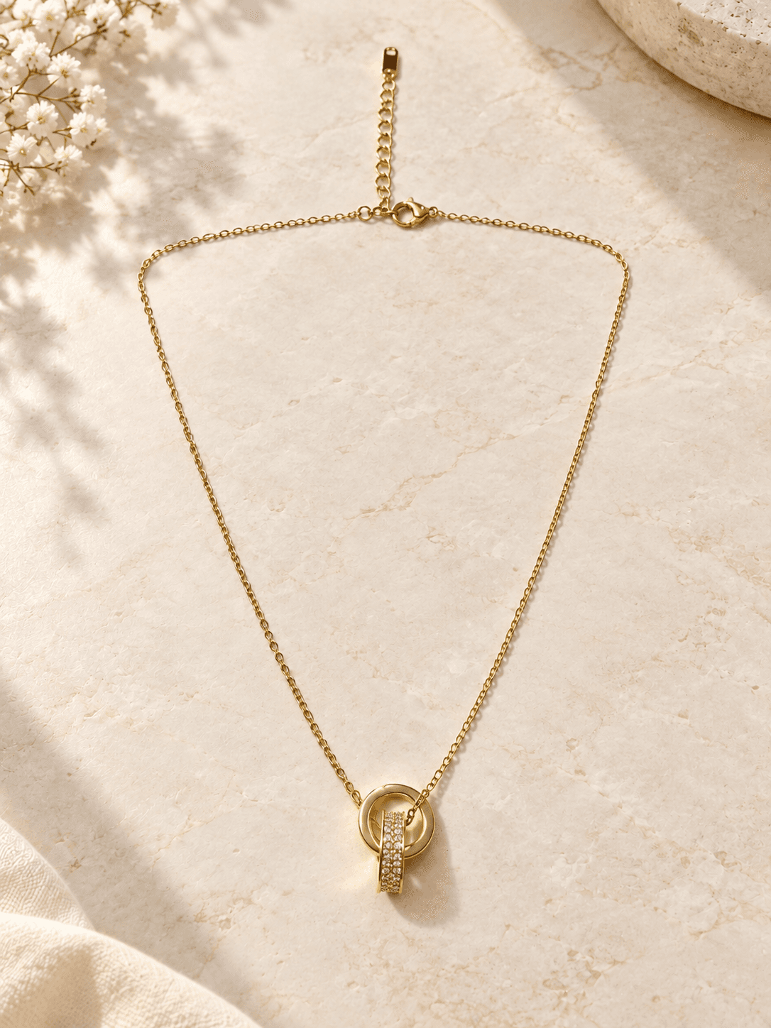 Eternity Double Ring Necklace — hero